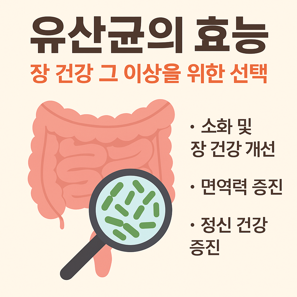 유산균의 효능: 장 건강 그 이상을 위한 선택