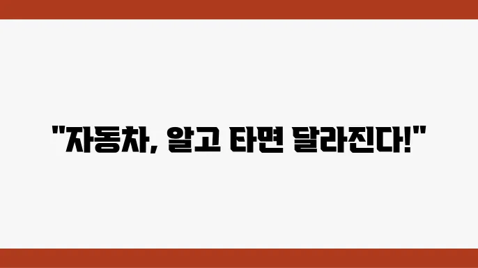 차체 구조의 중요성: 안전성을 고려한 디자인