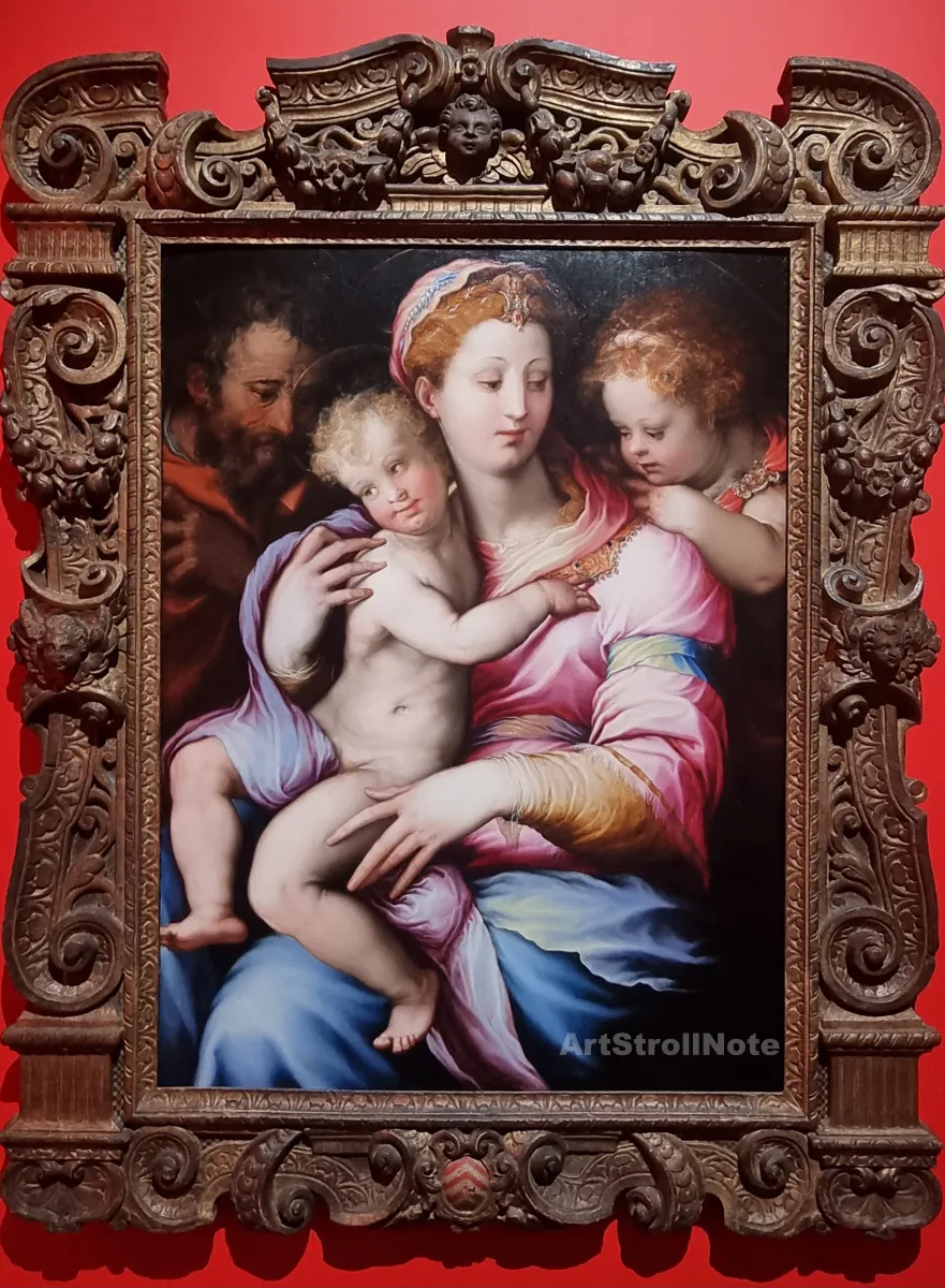 Francesco Salviati-The Holy Family with Saint John the Baptist-ArtStrollNote