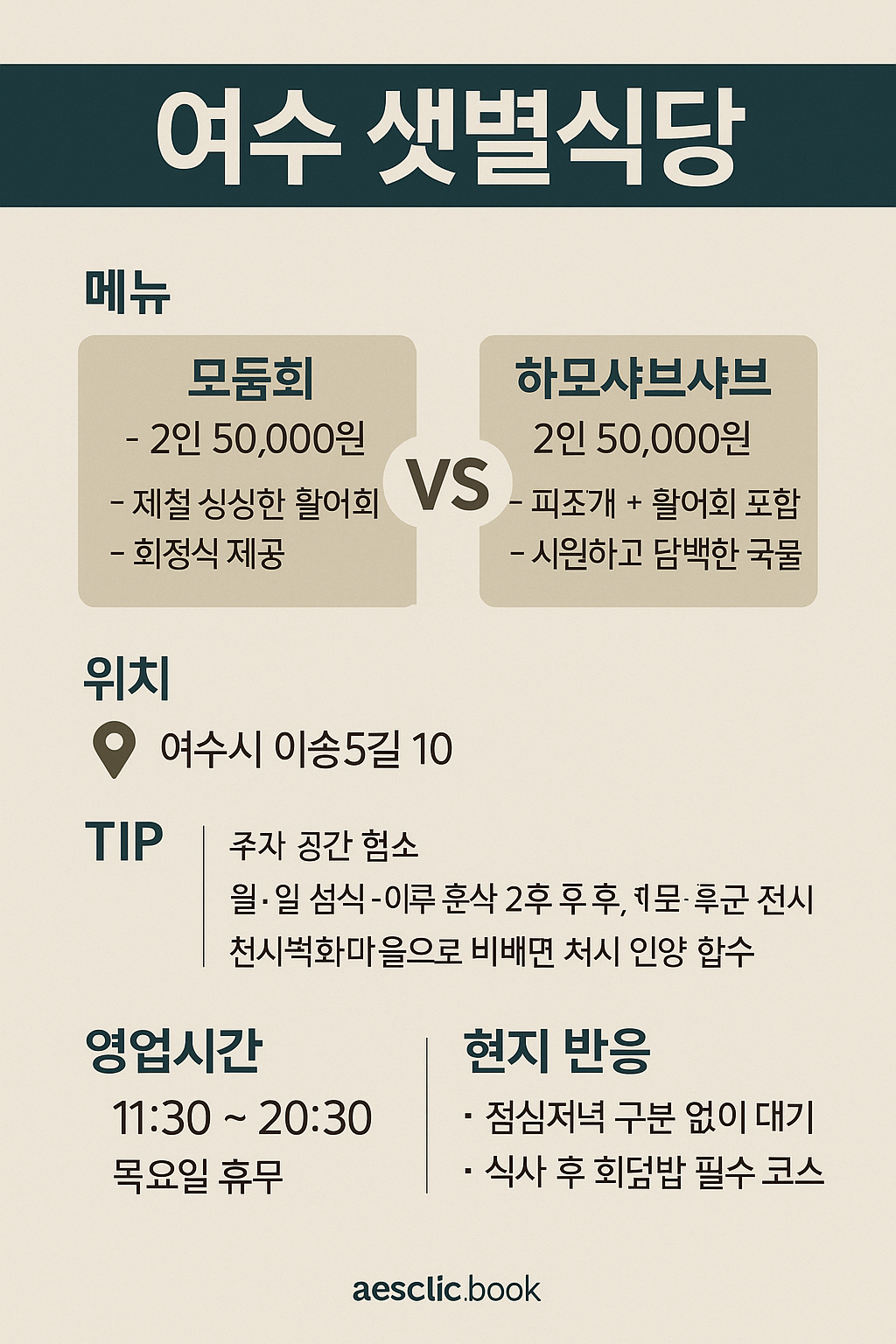 위치 &amp; 운영정보