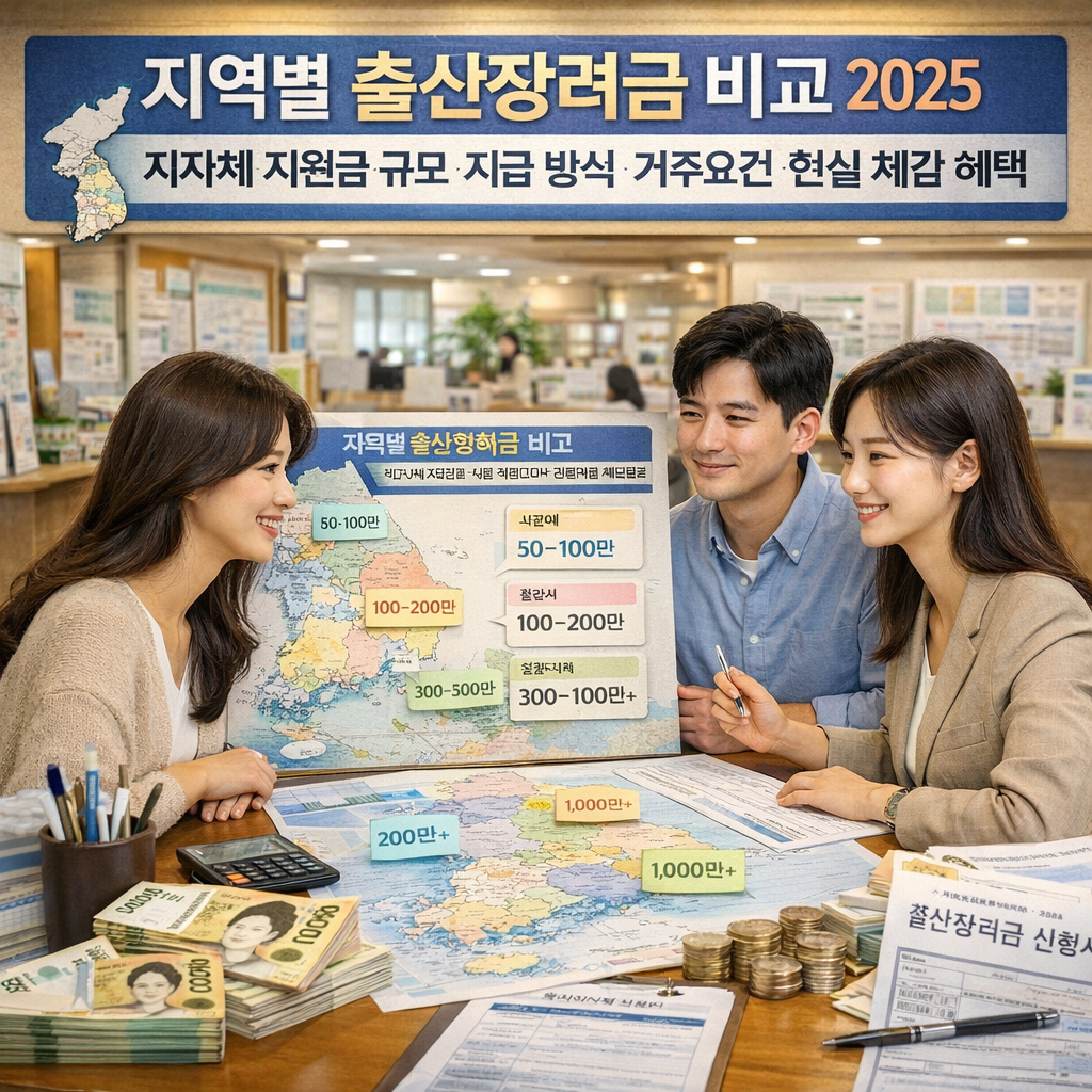 지역별 출산장려금 비교 2026 지자체 지원금 규모 지급 방식 거주요건 현실 체감 혜택 완전정리