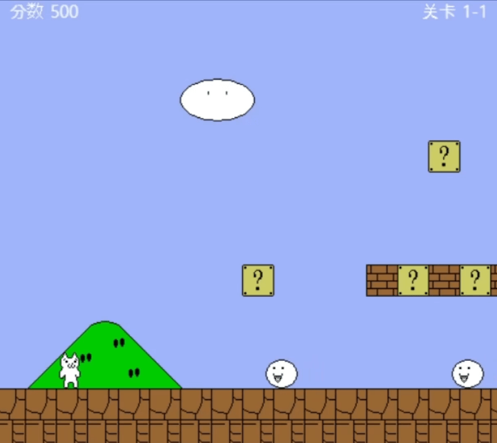 고양이-마리오-게임하기-쇼본의-액션-시작-화면