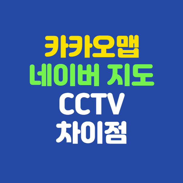 카카오맵(구 다음지도) vs 네이버 지도 실시간 CCTV 차이점