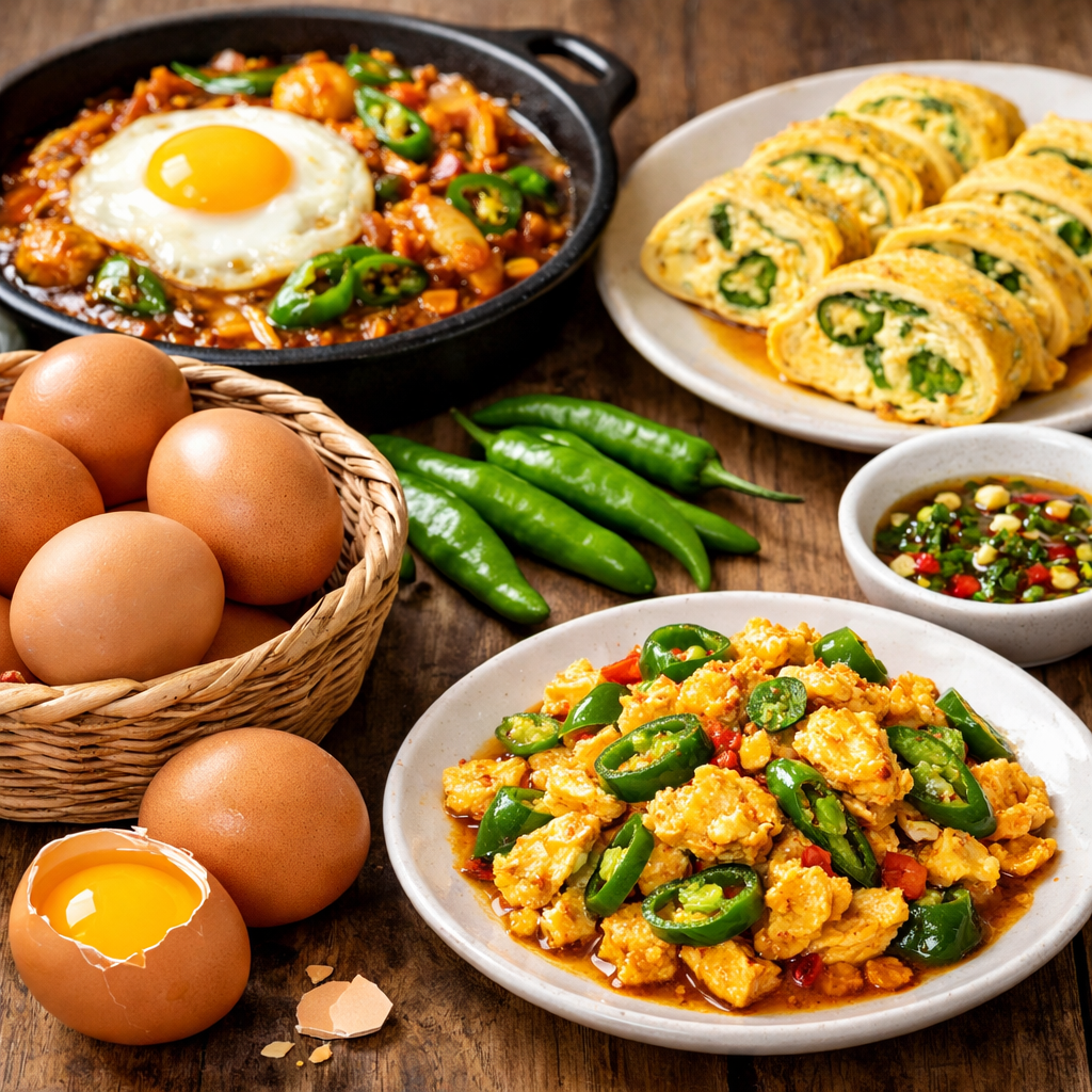 계란 + 청양고추