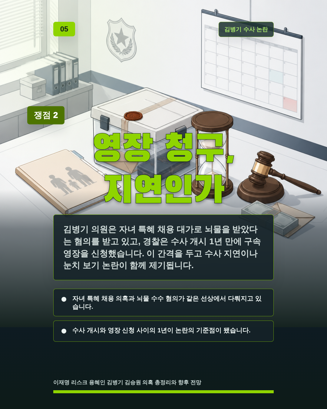 영장 청구, 지연인가