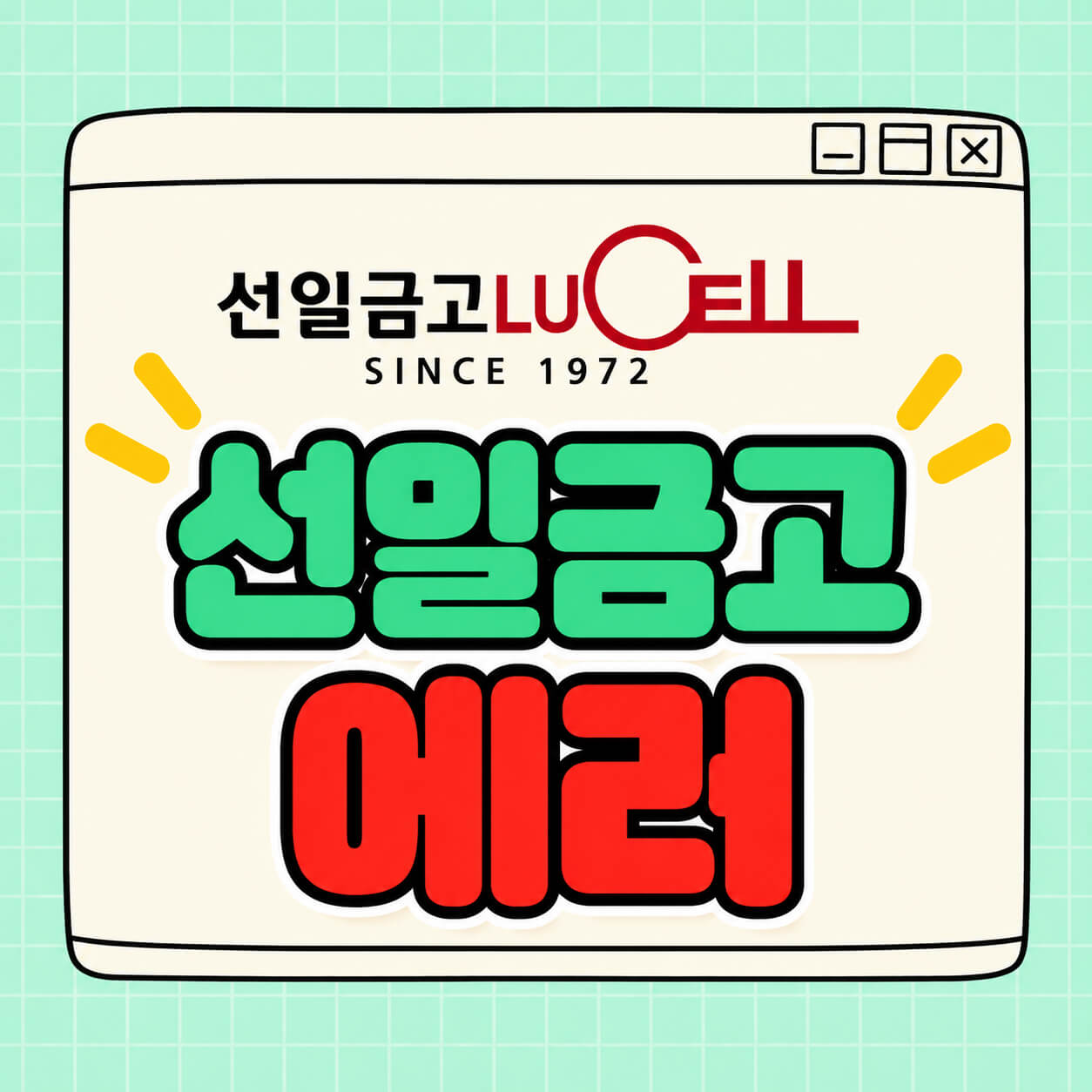선일금고 에러