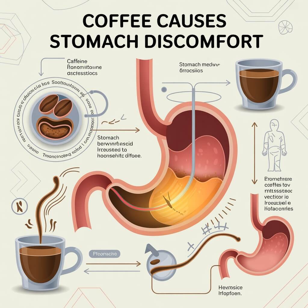 커피 마시면 속이 울렁거리는 것은 부작용인가?