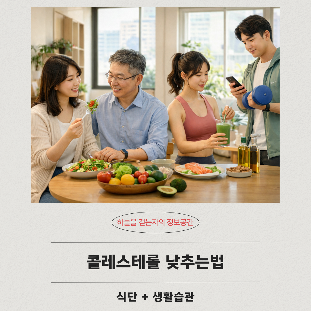 콜레스테롤 낮추는법｜식단 + 생활습관