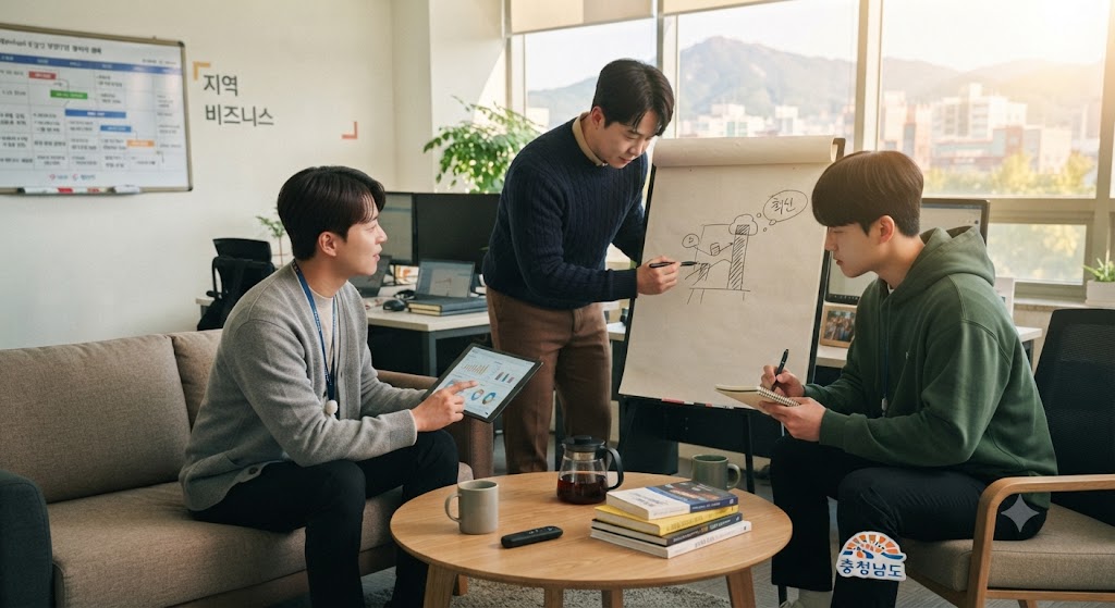 34세 이하 청년들이 기업 프로젝트에 참여하는 모습