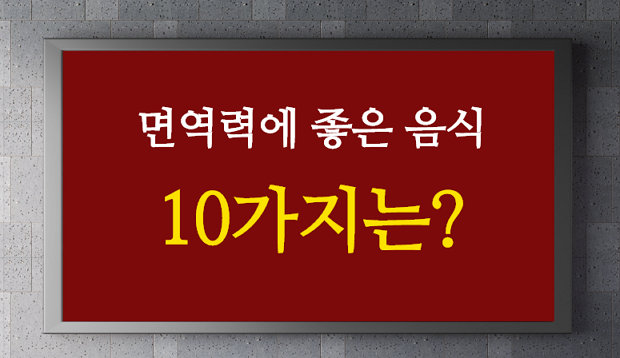 면역력에 좋은 음식 10