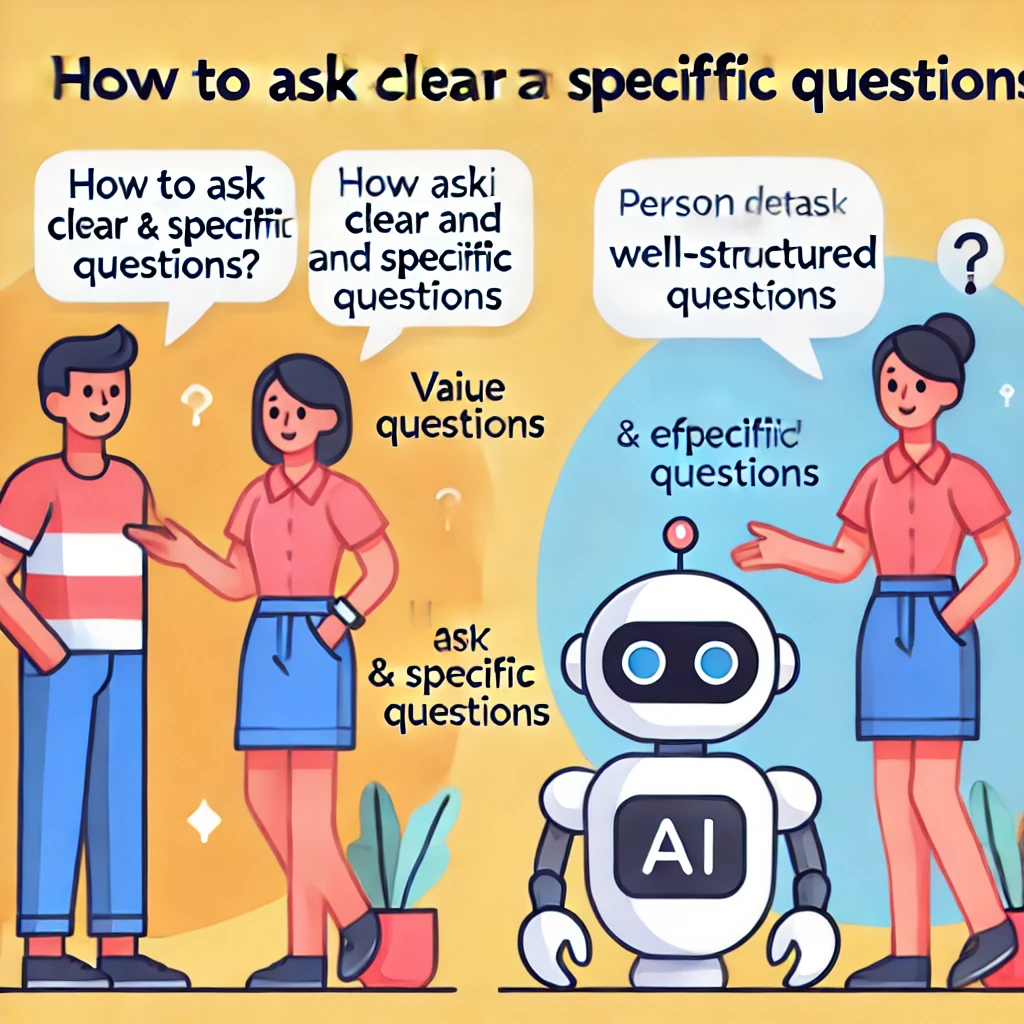 명확하고 구체적으로 질문하기 - 모호한 질문 vs 구체적인 질문 비교