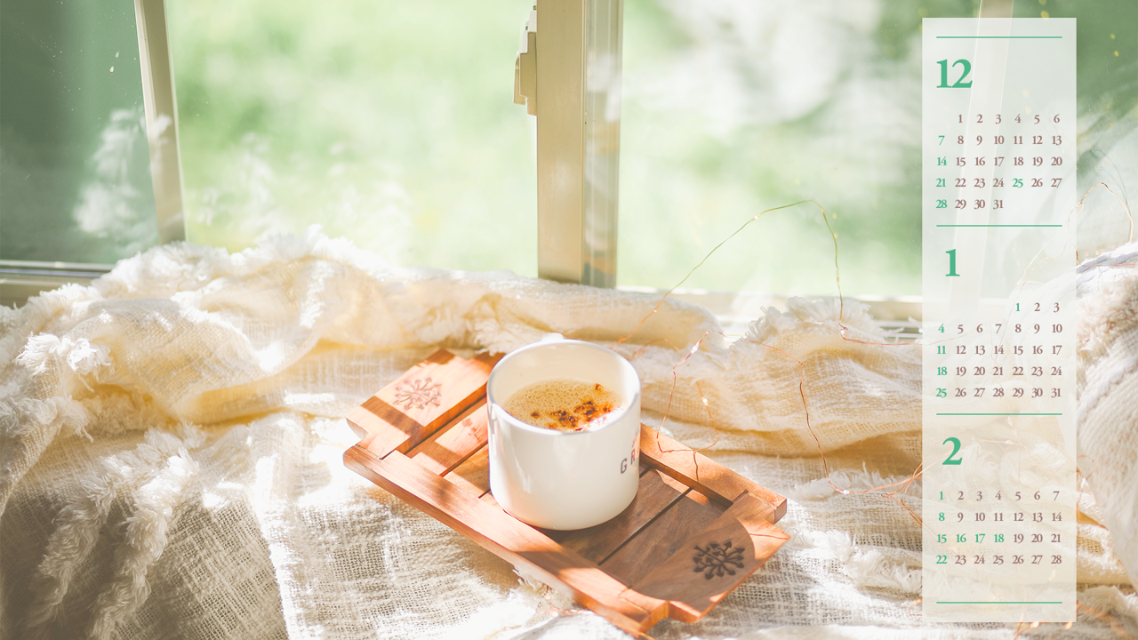 05 따뜻한 차 한잔 B - 2026년1월 달력배경화면