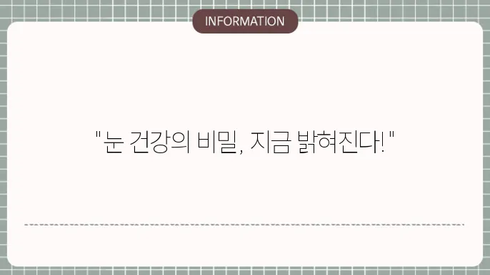 백내장 비문증: 발생 원인과 대처법