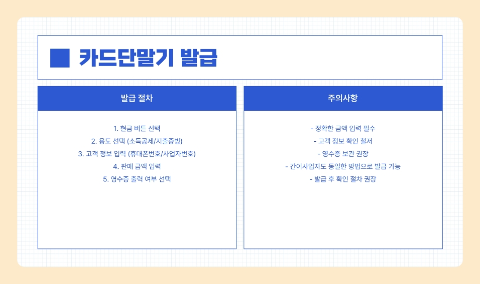 현금영수증 발급방법 사업자 카드단말기로 손쉽게 발급하는 법 (간이 사업자도 가능)