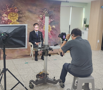 프로필사진 촬영 모습 