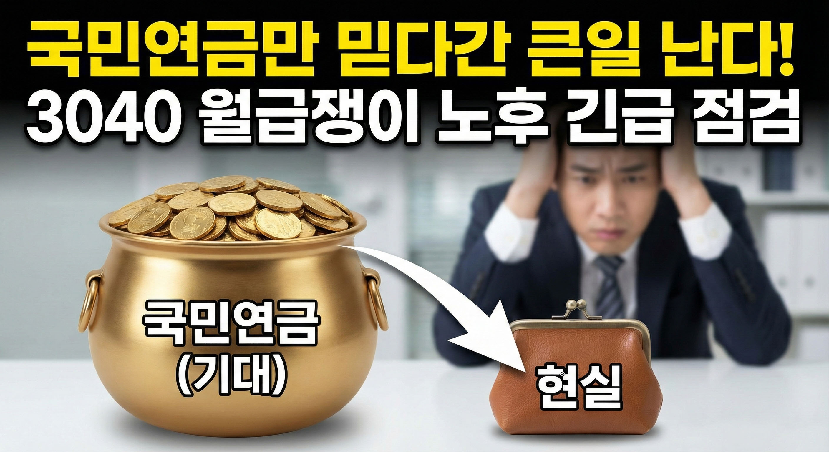 국민연금만 믿다가 '폐지' 줍는다? 월급쟁이가 지금 당장 확인해야 할 '예상 수령액'의 진실