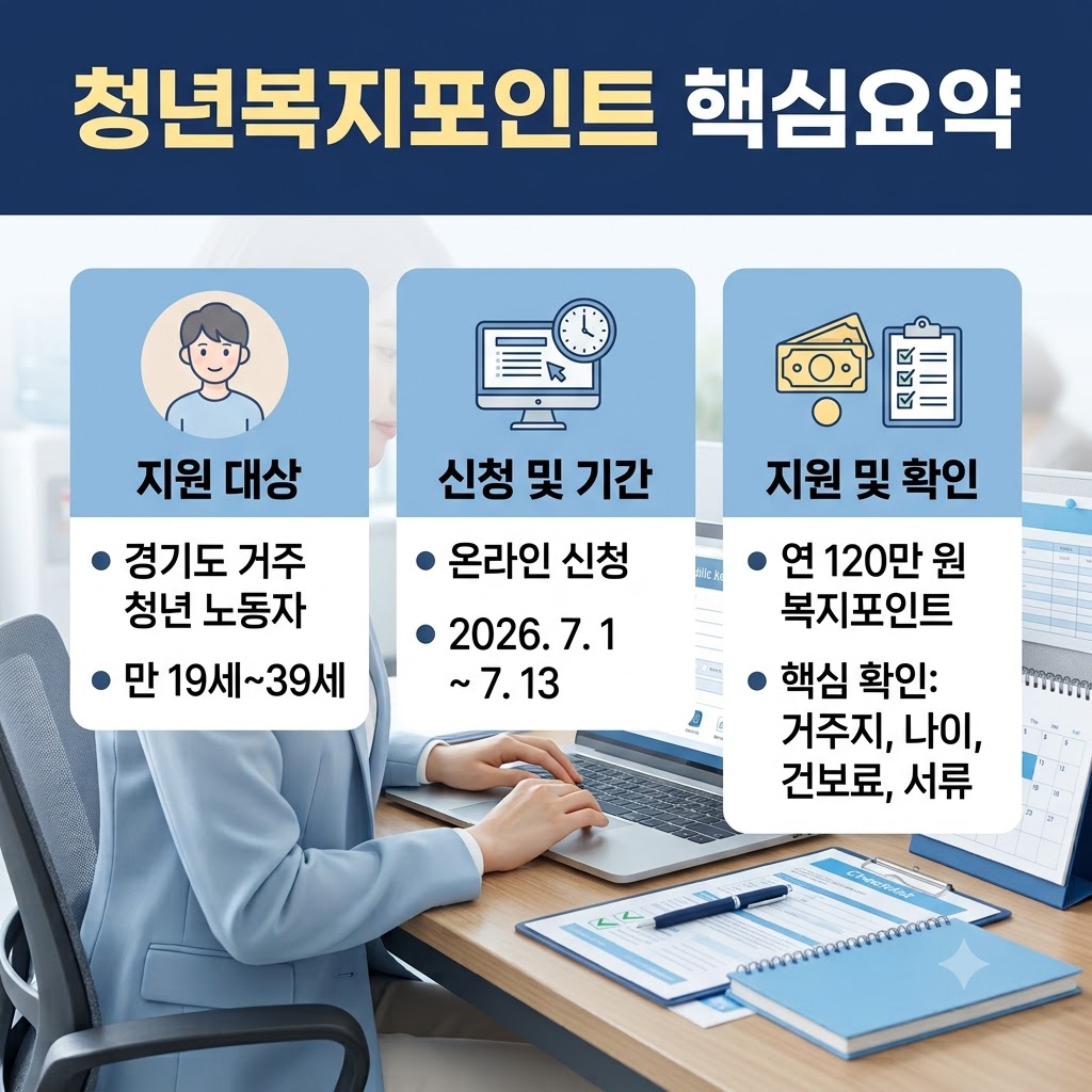 청년복지포인트 2026 신청 대상과 신청기간 핵심 요약