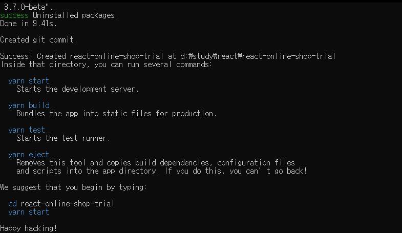 window terminal 화면