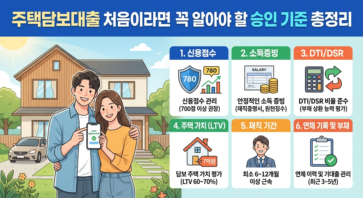 주택담보대출 처음이라면 꼭 알아야 할 승인 기준 총정리