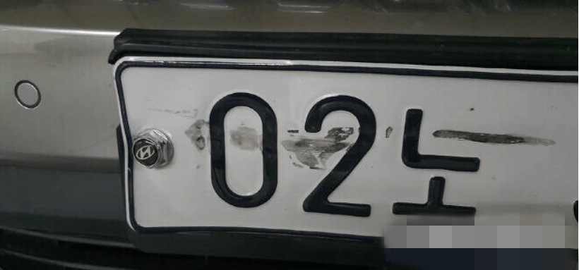 김흥국-차량-번호판-긁힌사진 height=