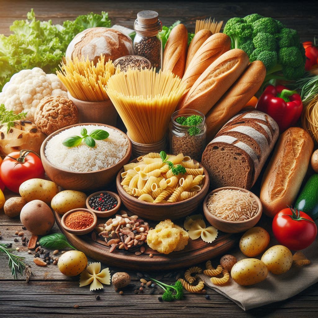 탄수화물 음식 모음 이미지