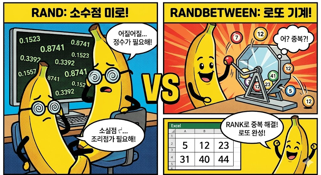 엑셀 RAND vs RANDBETWEEN 완벽 비교