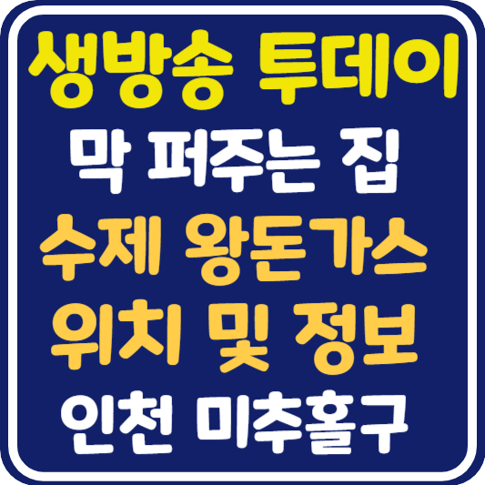 생방송 투데이 인천 수제 왕돈가스 위치 및 정보 : 막 퍼주는 집