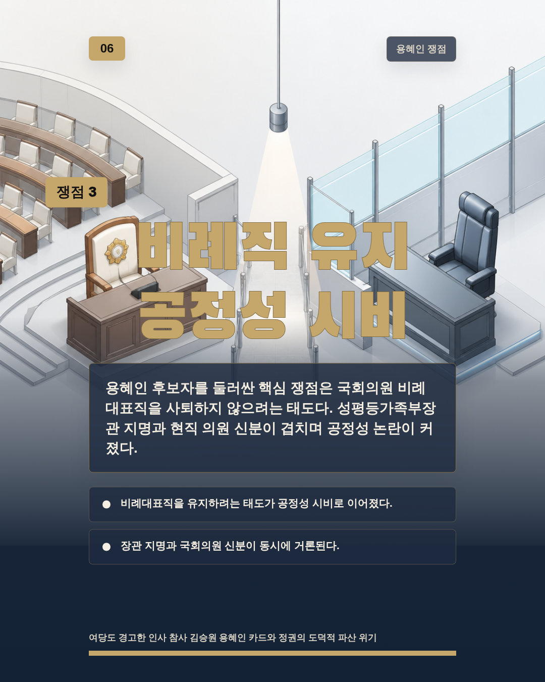 비례직 유지 공정성 시비