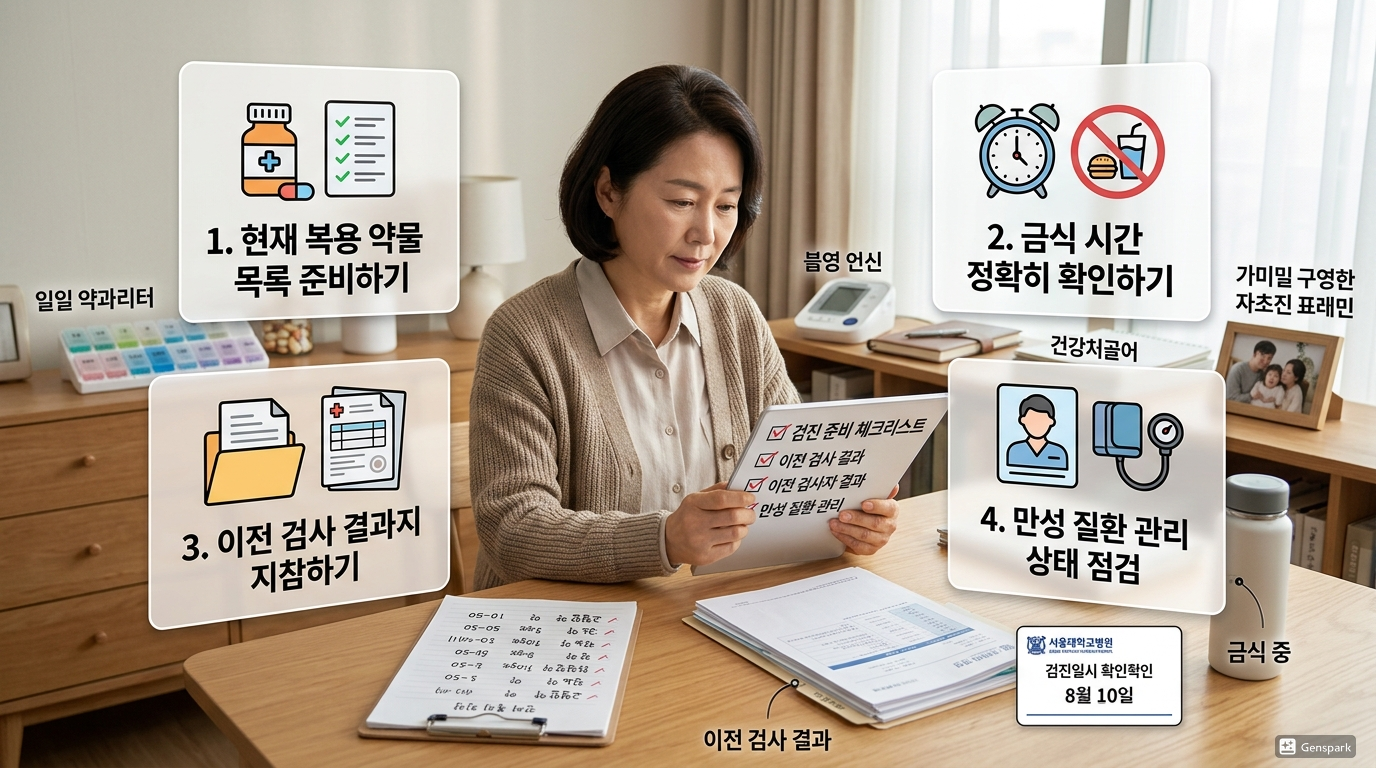 만성질환자가 검진 전 체크할 사항