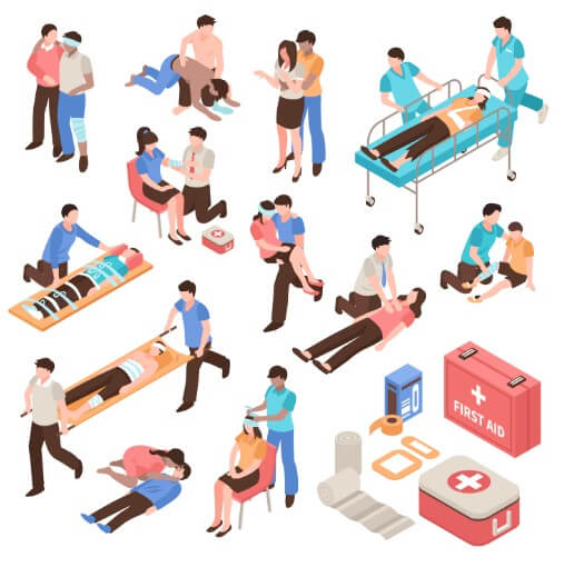 여러 환자의 모습과 그에 맞는 대응 방법