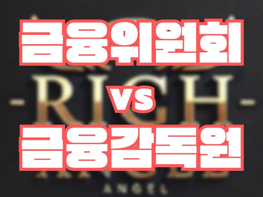 금융위원회 vs 금융감독원