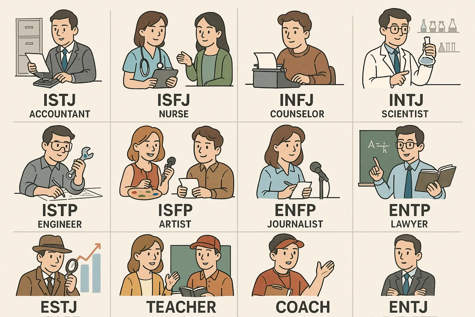 MBTI 성격유형 해석 16가지! 나의 성격부터 궁합까지 한눈에 정리