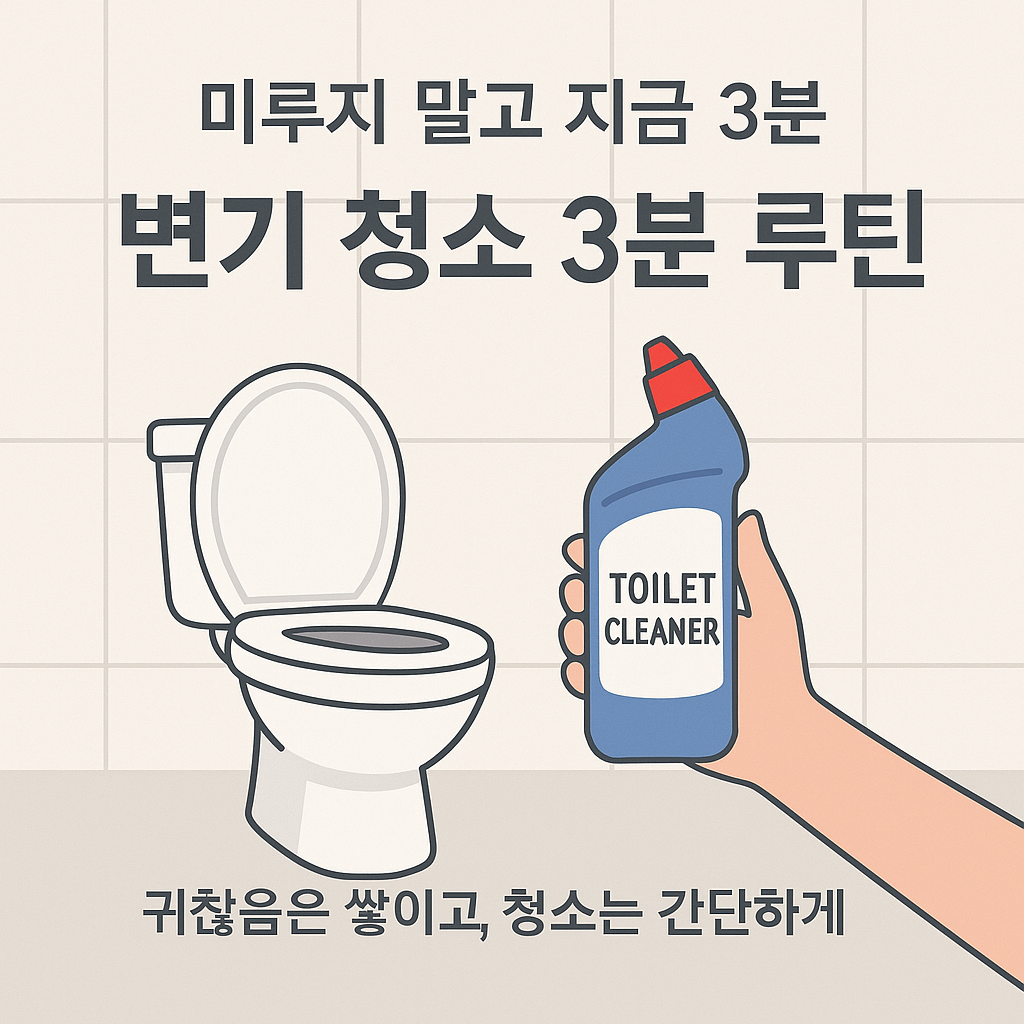 [5편] 변기 청소 안 미루는 법, 3분 루틴으로 끝!