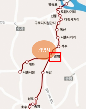 신안산선 노선도