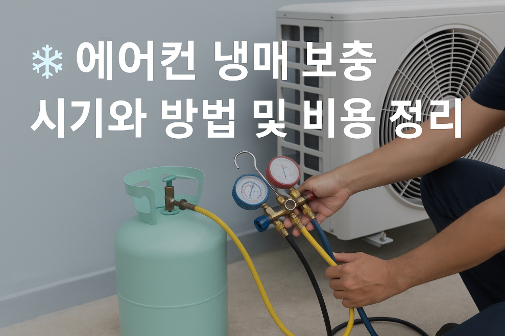 에어컨 냉매 보충 시기와 방법 및 비용 정리