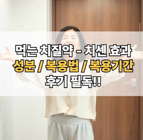 치센-효과-성분-복용방법-복용기간-후기-먹는-치질약