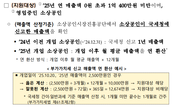 소상공인 경영안정바우처 지원대상