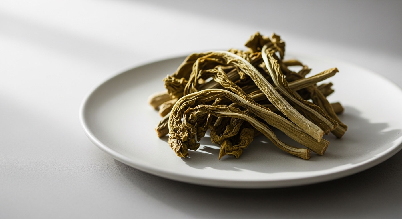 조리 전 말린 상태의 곤드레 나물 재료