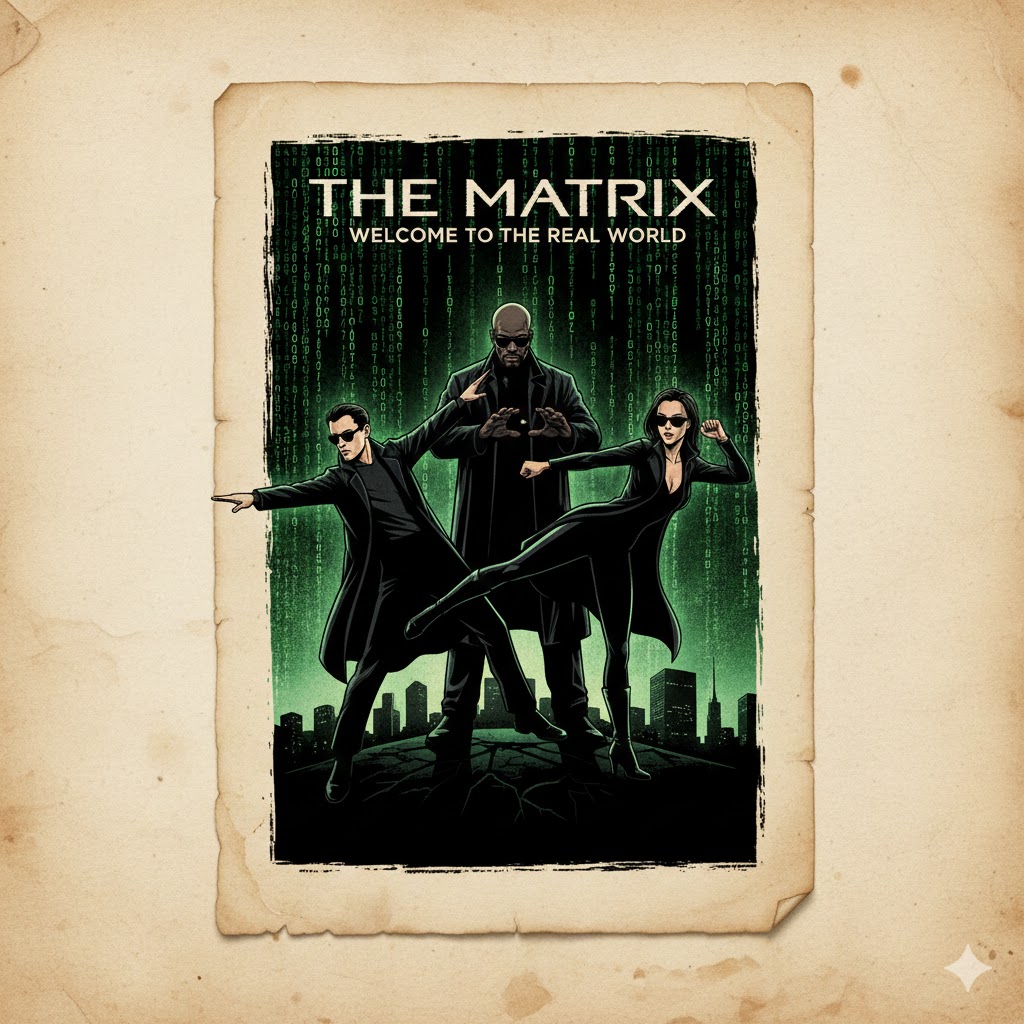 영화 매트릭스 관련 이미지. welcome to the real world