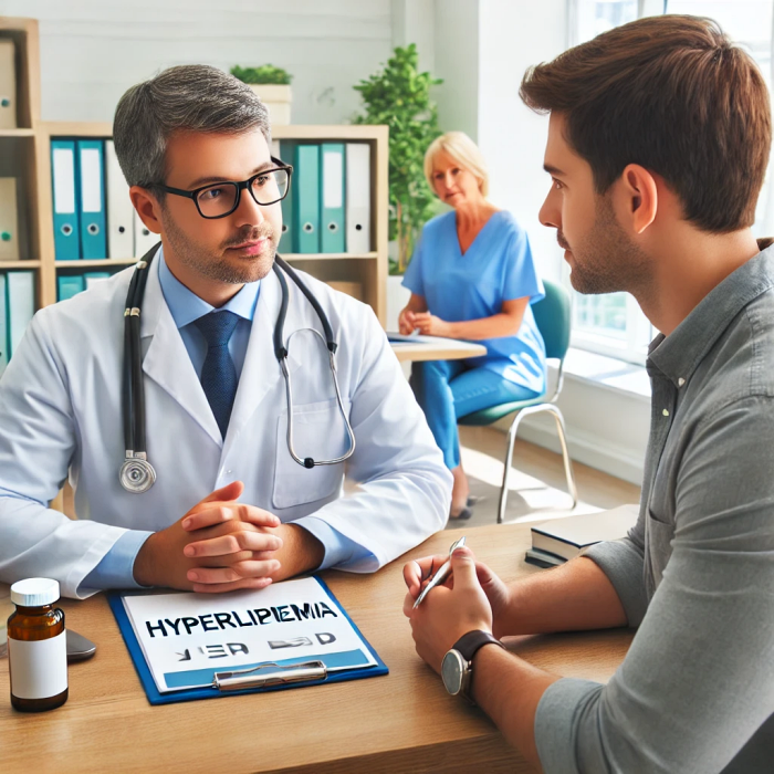 병원에서 의사와 상담하며 건강을 관리하는 환자의 모습