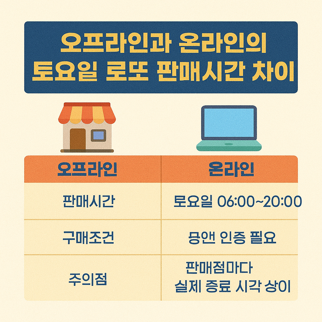토요일 로또 판매시간