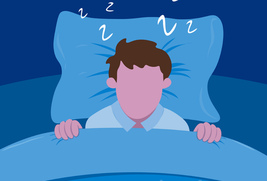 편도선이 붓는 이유가 되는 피로로 숙면을 취하고 있는 모습