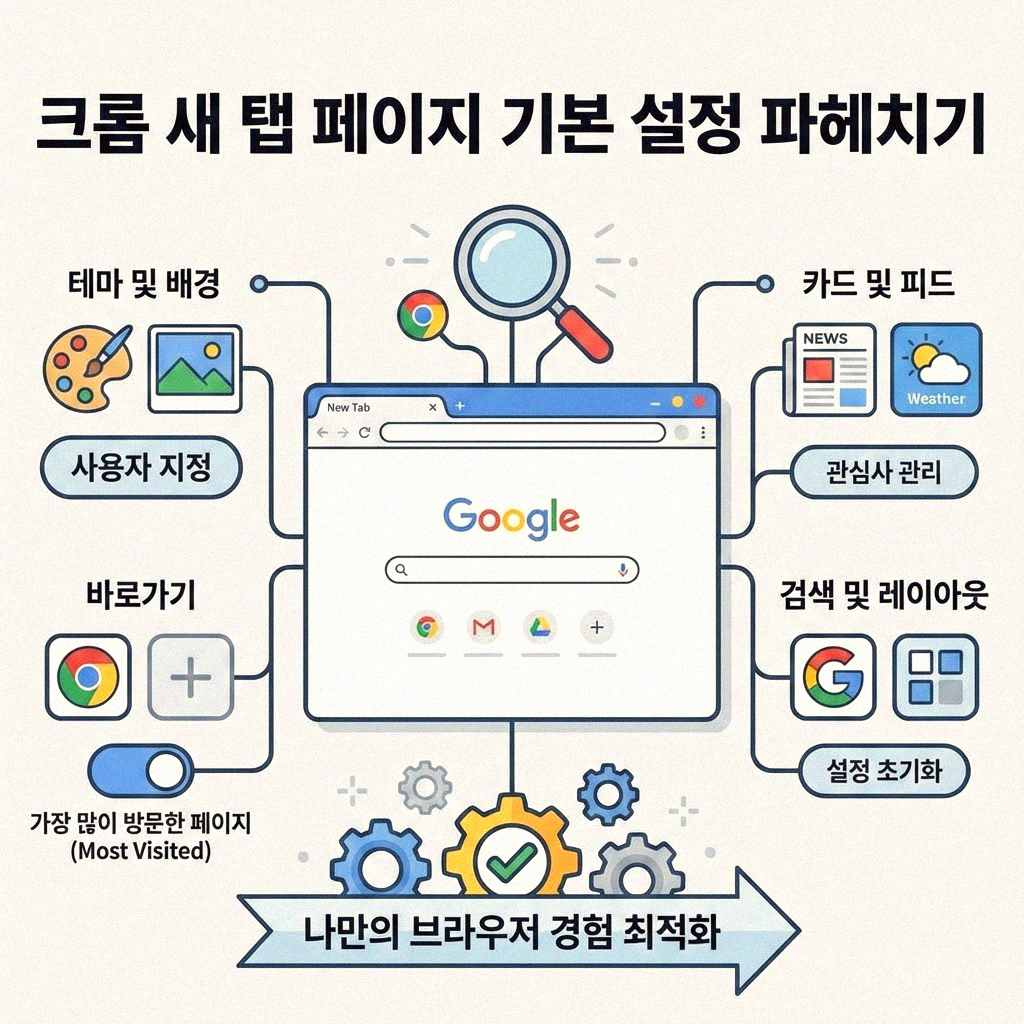 나만의 스타일로 바꾸는 크롬 새 탭 페이지 설정 완벽 가이드