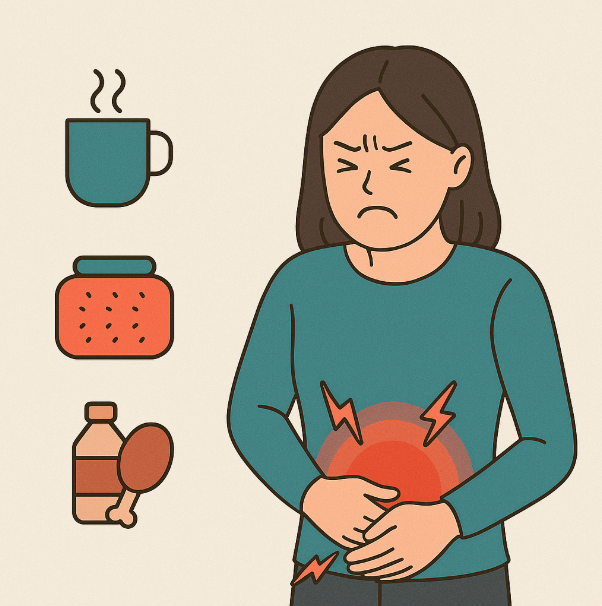 배 아플때 대처방법, 배가 콕콕 쑤시고 갑자기 아픈이유