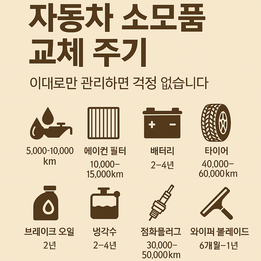 자동차 소모품 교체 주기