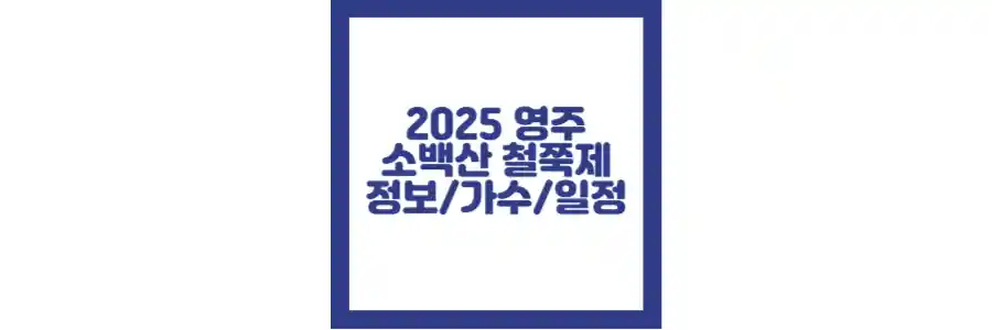 2025 영주 소백산 철쭉제 포스팅 섬네일