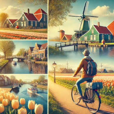 네덜란드 근교도시 여행하는 모습의 사진