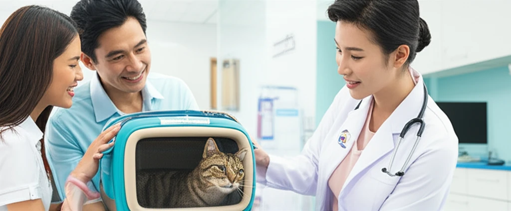 병원에서 냥냥펀치? 고양이 안정시키는