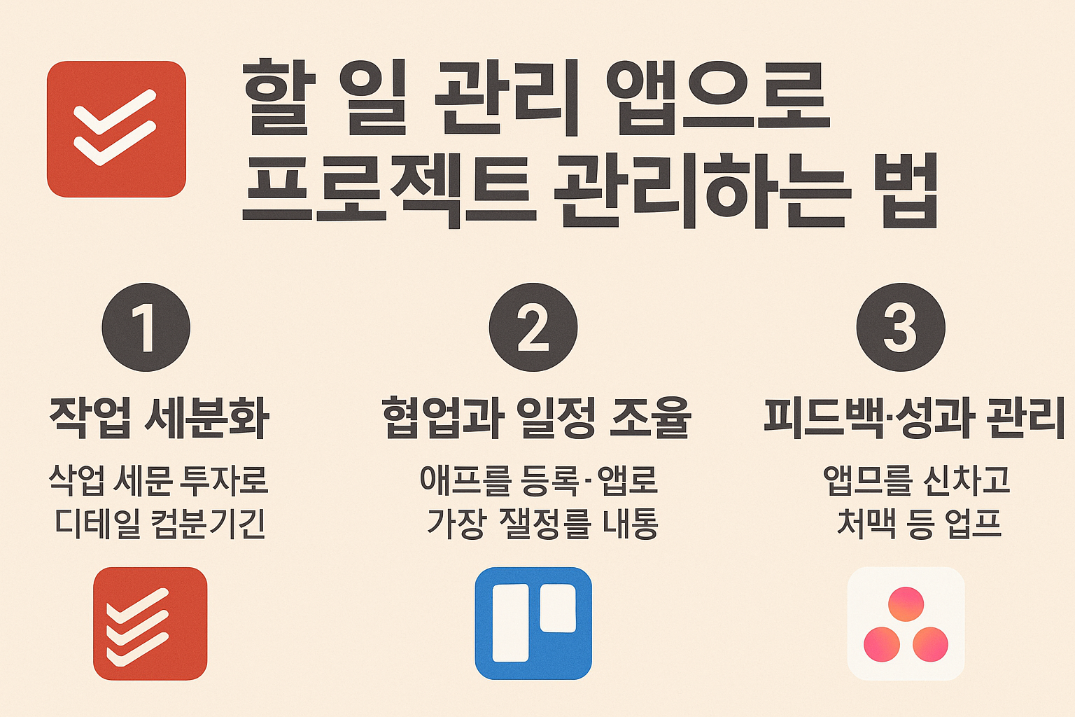 할 일 관리 앱으로 프로젝트 관리하는 법