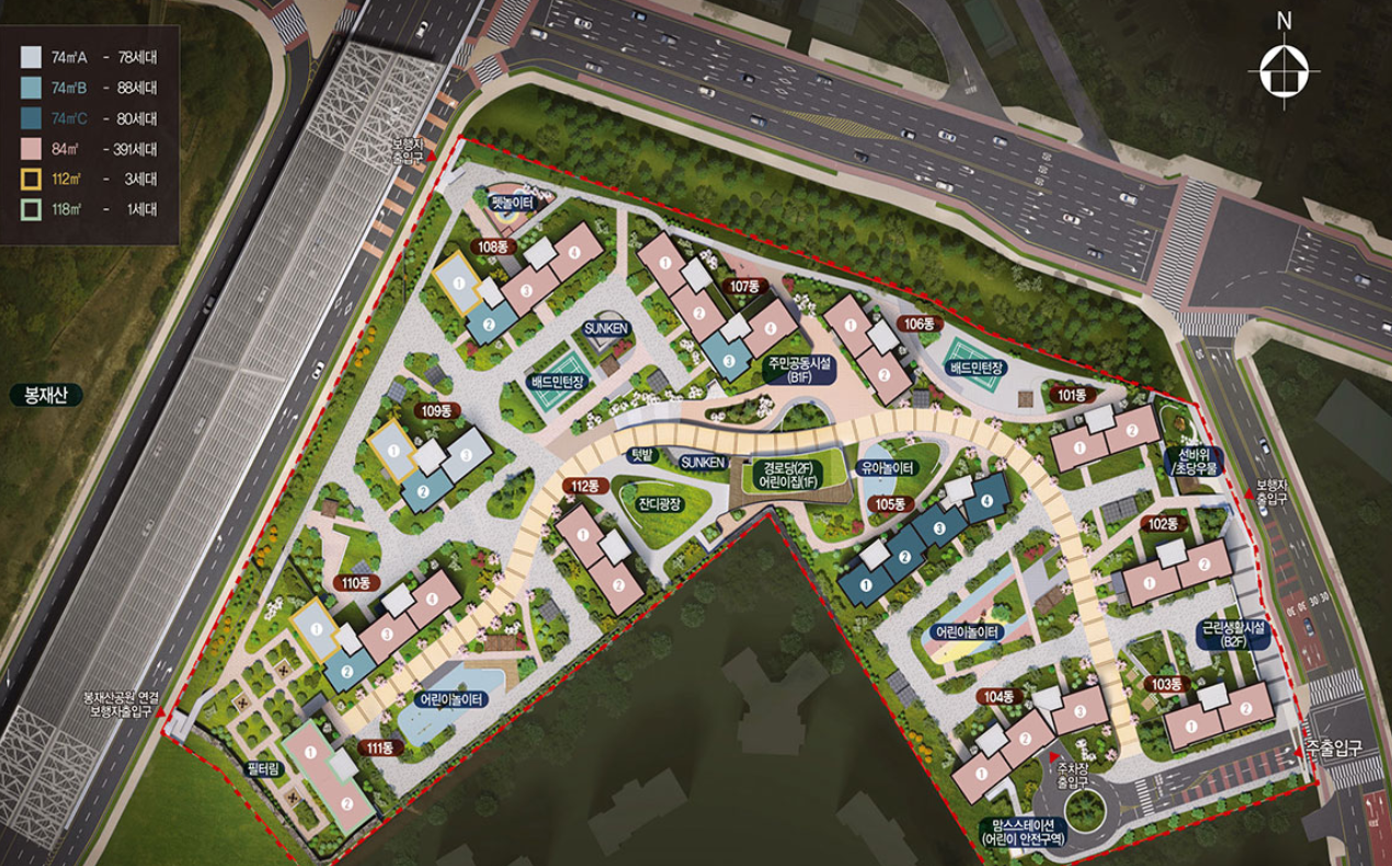 연수 서해그랑블 단지배치도